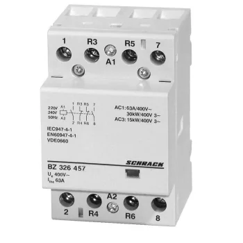  SCHRACK - Sorbaépíthető mágneskapcsoló 63A, 2z+2ny, 230V AC 3KE - BZ326457--