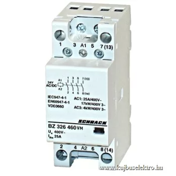   SCHRACK - Sorbaépíthető mágneskapcsoló 25A, 4z, 24V ACDC 2KE - BZ326460VM