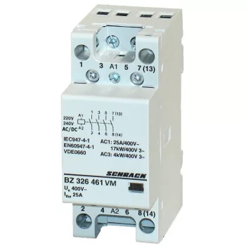   SCHRACK - Sorbaépíthető mágneskapcsoló 25A, 4z, 230V ACDC 2KE - BZ326461VM