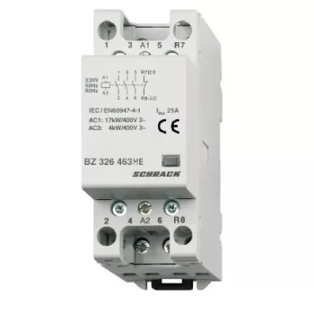   SCHRACK - AMPARO sorbaépíthető mágneskapcsoló 25A, 3z+1ny, 230V AC 2KE - BZ326463ME