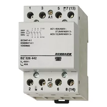   SCHRACK - Sorbaépíthető mágneskapcsoló 25A/4kW, 1z+3ny, 230V AC 2KE - BZ326465--