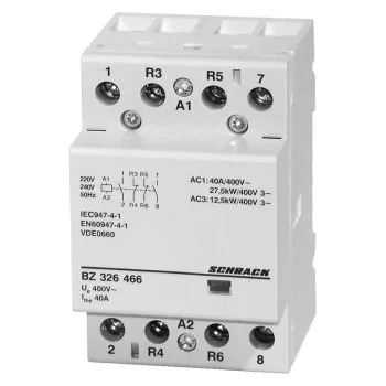   SCHRACK - Sorbaépíthető mágneskapcsoló 40A, 2z+2ny, 230V AC 3KE - BZ326466--