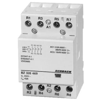   SCHRACK - Sorbaépíthető mágneskapcsoló 63A/15kW, 4ny, 230V AC 3KE - BZ326469--