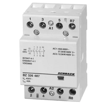   SCHRACK - Sorbaépíthető mágneskapcsoló 40A, 3z/1n, 24V AC 3KE - BZ326487--
