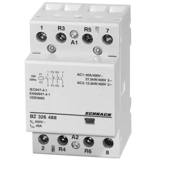   SCHRACK - Sorbaépíthető mágneskapcsoló 40A, 2z/2n, 24V AC 3KE - BZ326488--