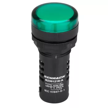   SCHRACK - Kompakt jelzőlámpa, LED, 230V AC/DC, zöld - BZ501218-B