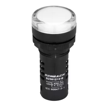   SCHRACK - Kompakt jelzőlámpa, LED, 230V AC/DC, fehér - BZ501219-B