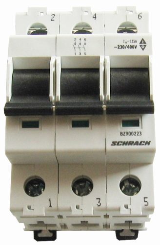 SCHRACK-BZ900203 Sorbaépíthető leválasztó kapcsoló, 100A, 3 pólusú, 3KE