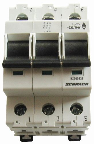 SCHRACK-BZ900263 Sorbaépíthető leválasztó kapcsoló, 63A, 3 pólusú, 3KE