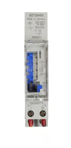 SCHRACK - Mechanikus napi kapcsolóóra, kvarc, 1z 16A 1KE  - BZT26450--