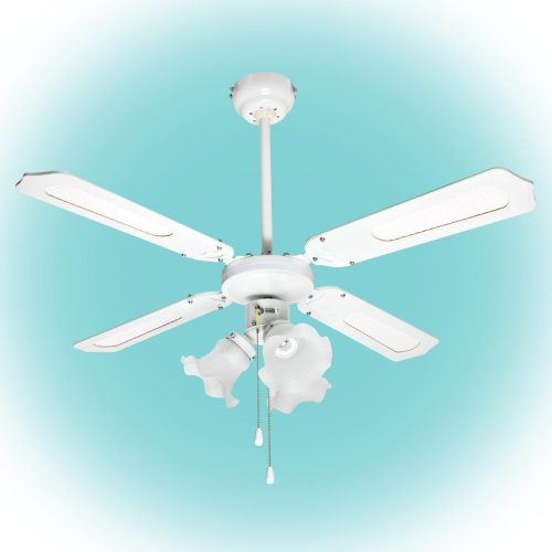 SOMOGYI ELEKTRONIC - CF 1050 L - Mennyezeti ventilátor, fehér, 3xE27 lámpa, 105 cm, 50 W