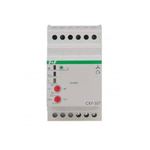 F>F Filipowski - CKF-337 - Fázisfigyelő relé, (asszimetria, kiesés, sorrend, fesz. esés) DIN 250VAC 8A - HD Hungária - CKF-337