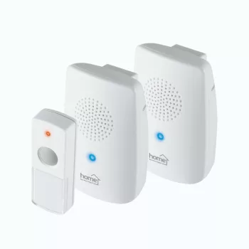  SOMOGYI ELEKTRONIC - DBS 1001DC - Vez.n. csengő szett, 2 csengő, 1 nyomógomb, 100m, övcsipesz