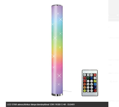 LED STAR atmoszférikus lámpa távirányítóval 12W/RGBI C+W - DL6401