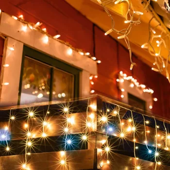   SOMOGYI ELEKTRONIC - DLFJ 400F/WW - LED-es sziporkázó jégcsap fényfüggöny,  10m / 400 LED, sorolható, melegfehér