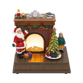   SOMOGYI ELEKTRONIC - DRM 14 - Dioráma kandalló, Mikulás, forgó karácsonyfa