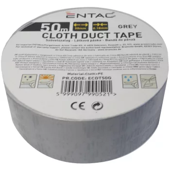 Entac Szöveterősítésű Szalag 0.18x50mm Szürke 50m