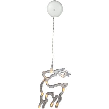   Entac Karácsonyi Ablakdekoráció Rénszarvas 10 LED WW 3xAAA nt.