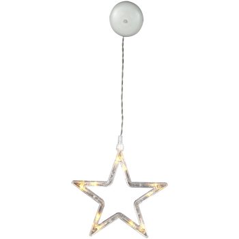   Entac Karácsonyi Ablakdekoráció Csillag 10 LED WW 3xAAA nt.