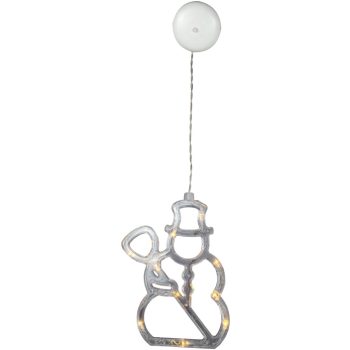   Entac Karácsonyi Ablakdekoráció Hóember 10 LED WW 3xAAA nt.