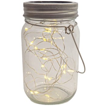 Entac Napelemes IP44 Üveg 20 LED fényfüzérrel WW