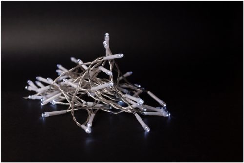 Entac Karácsonyi IP44 Füzér 48 LED Időzítővel CW 4m (3AA)