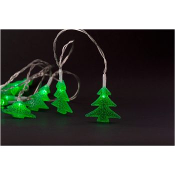   Entac Karácsonyi Beltéri PVC Zöld Fenyőfa 10 LED 1,65m (2AA nt.)