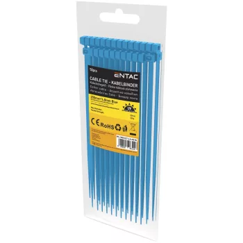 Entac Kábelkötegelő 4.8mmx200mm Kék 50db/csomag