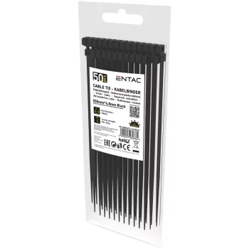 Entac Kábelkötegelő 4.8mmx550mm Fekete 50db/csomag