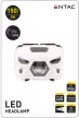 Entac Fejlámpa 5W Szenzoros XPE+Piros fény, Fehér