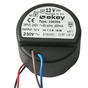   SCHRACK - ekey tápegység 230 VAC / 12 VDC / 1,5A, süllyesztett - EK100204--
