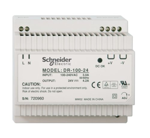 SCHRACK - Tápegység, 100W, 230VAC/50Hz / 24 VDC/4A  - EL720960--