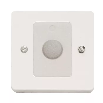   SCHRACK - Süllyesztett törlő nyomóbetét+LED, fedlappal hófehér  - EL740044--
