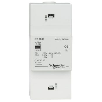   SCHRACK - Sorbaépíthető tápegység Sigma rendszerhez, 24VAC/1A, 3KE  - EL740080--