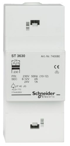 SCHRACK - Sorbaépíthető tápegység Sigma rendszerhez, 24VAC/1A, 3KE  - EL740080--