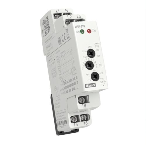 Feszültségfigyelő relé 3F+N kiesés/növekedés/csökkenés 16A/250V 300-500V AC 1v - HRN-57N