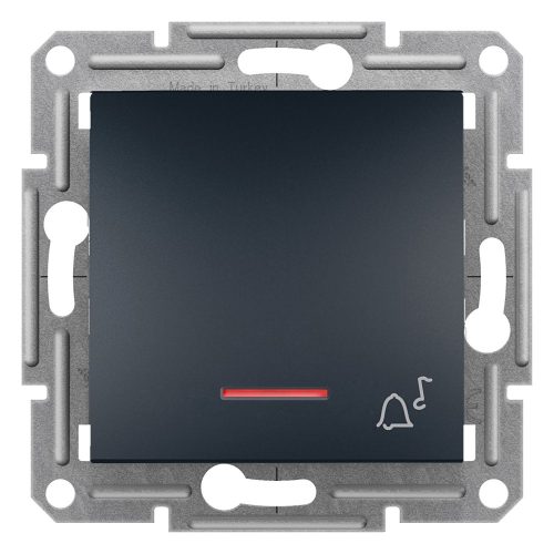 SCHNEIDER EPH1700171 - ASFORA Egypólusú nyomó, jelzőfényes, CSJ, rugós bekötés, antracit