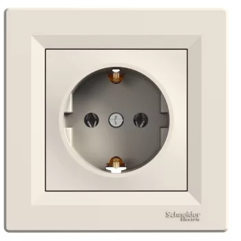   SCHNEIDER EPH2900123 - ASFORA 2P+F csatlakozóaljzat, csavaros, kerettel, bézs 