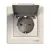 SCHNEIDER EPH3100123 - ASFORA 2P+F csatlakozóaljzat, csapfedeles, csavaros, kerettel, bézs 