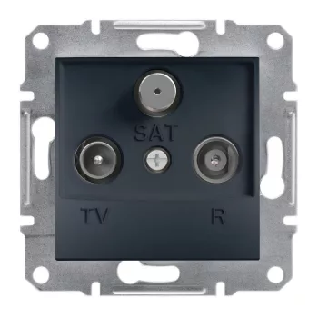   SCHNEIDER EPH3500171 - ASFORA TV/R/SAT aljzat, végzáró, 1 dB, antracit 