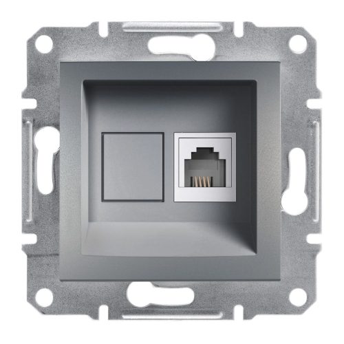 SCHNEIDER EPH4100162 - ASFORA 1xRJ11 telefon aljzat, acél 