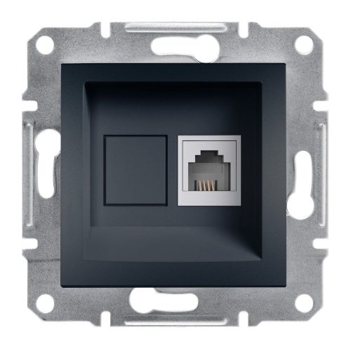 SCHNEIDER EPH4100171 - ASFORA 1xRJ11 telefon aljzat, antracit 