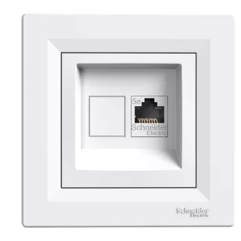   SCHNEIDER EPH4300121 - ASFORA 1xRJ45 Cat5e UTP aljzat, fehér 