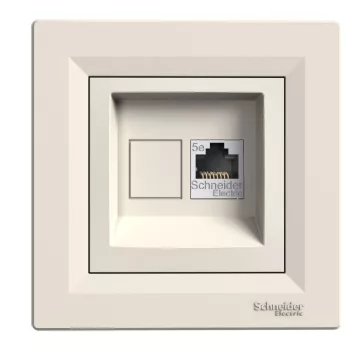   SCHNEIDER EPH4300123 - ASFORA 1xRJ45 Cat5e UTP aljzat, bézs 
