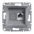 SCHNEIDER EPH4300162 - ASFORA 1xRJ45 Cat5e UTP aljzat, acél 