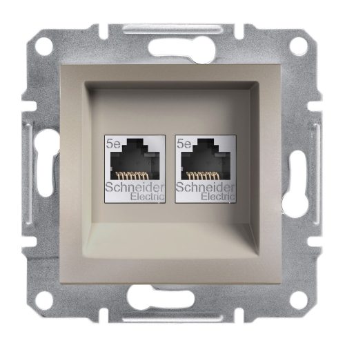 SCHNEIDER EPH4400169 - ASFORA 2xRJ45 Cat5e UTP aljzat, bronz 