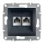 SCHNEIDER EPH4400171 - ASFORA 2xRJ45 Cat5e UTP aljzat, antracit 