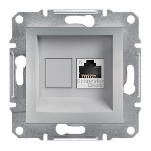 SCHNEIDER EPH4700161 - ASFORA 1xRJ45 Cat6 UTP aljzat, alumínium 