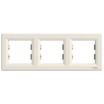   SCHNEIDER EPH5800323 - ASFORA Hármas keret, vízszintes, bézs 
