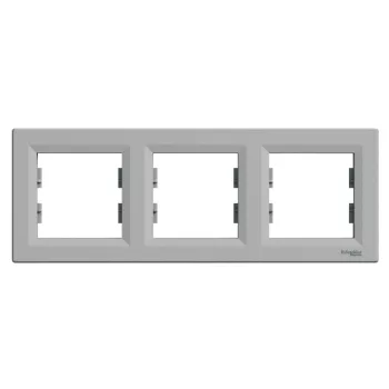   SCHNEIDER EPH5800361 - ASFORA Hármas keret, vízszintes, alumínium 